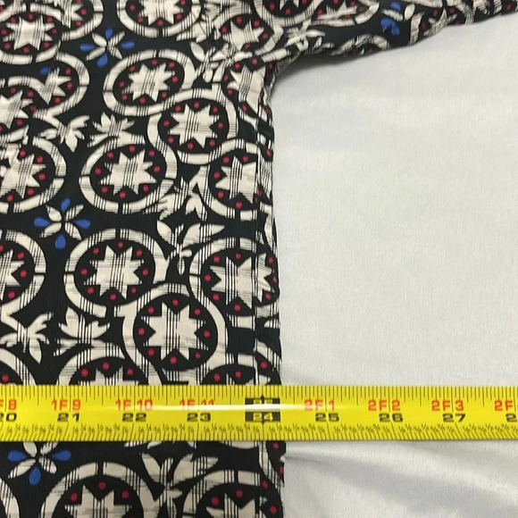 AXIS 100% Silk Large Long Sleeve Jacquard Print Blouse w/Mother of Pearl Buttons - Picture 7 of 7